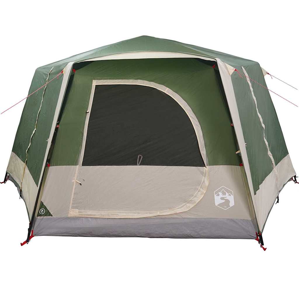 7 Person Family Tent with Roof Green 400 x 350 x 212 cm
