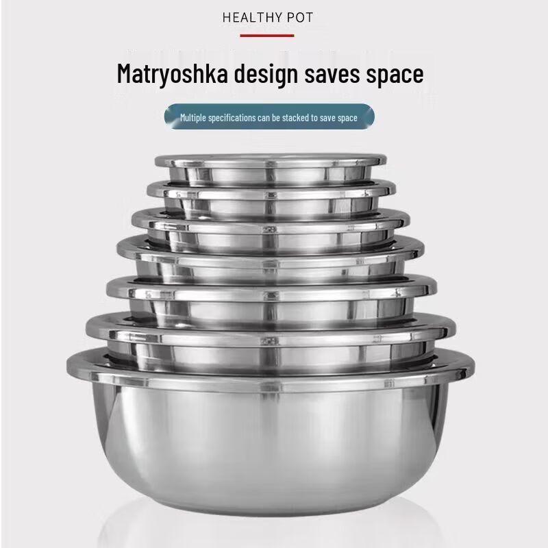 HUIHUADU 20cm Thickened Stainless Steel Mixing Bowl