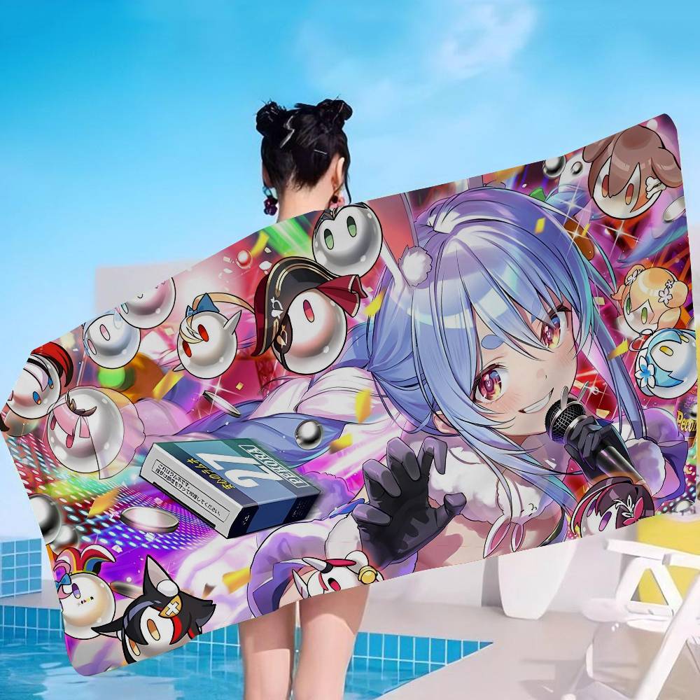 Game H-Hololive Usada P-pekora Microfiber Printed Beach Towel Mountain Climbing Yoga Beach Swimming Running Absorbent Soft Towel