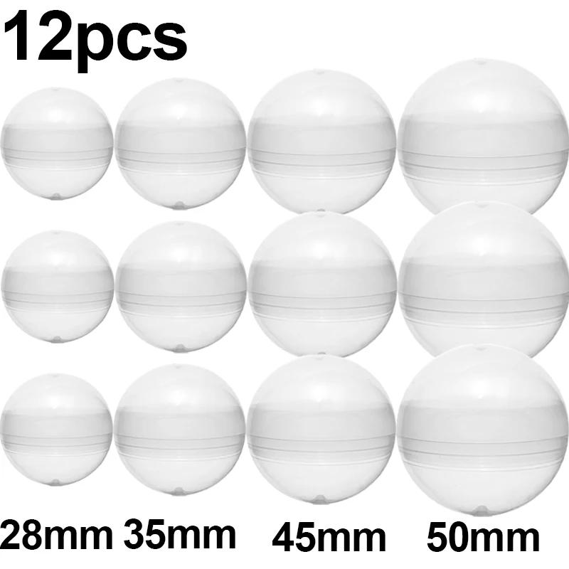 Kids Childrens 10pcs Plastic Capsule Toy Storage Clear Vending Machines Empty Case Round Eggshell Plastic Ball Container Party Favors Gift Present