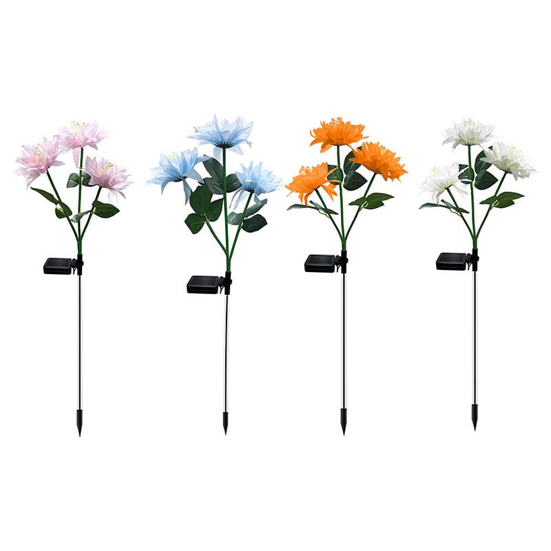 Solar Powered Outdoor Dahlia Garden Stake Light