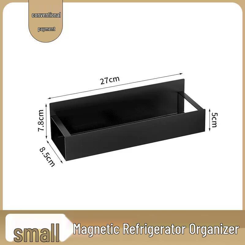 Magnetic Refrigerator Kitchen Shelf: No-Drill, Multi-Functional Spice Storage Rack