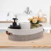 Natural Cotton Rope Oval Storage Basket Featuring Sturdy Leather Handles For Home Use