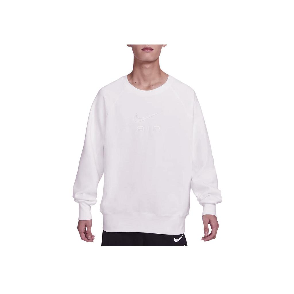 Nike Logo Print Crew Neck Sweatshirt Men Tops White DV9830-100