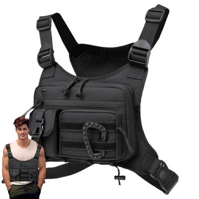 Water Resistant Sports Vest Bag Adjustable Outdoor Chest Bag Waist Bag Running Vest Bag  Men