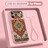 Vintage Mandala Floral Hand Strap Case For iPhone 17 Pro Max iPhone 16 15 14 13 Pro Max Magnetic For Magsafe Hybrid TPU+PC Matte Cover