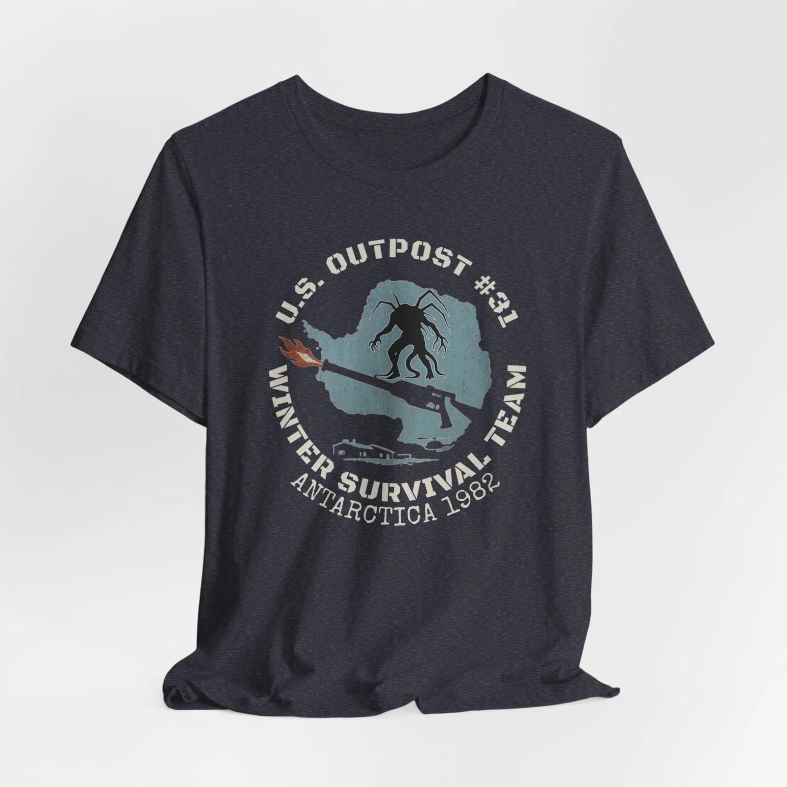 The Thing Movie T-Shirt, Antarctica US Outpost #31 Team 80s Nostalgia 3XL