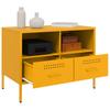 TV Stand Mustard Yellow 68 X 39 X 50.5 Cm Steel