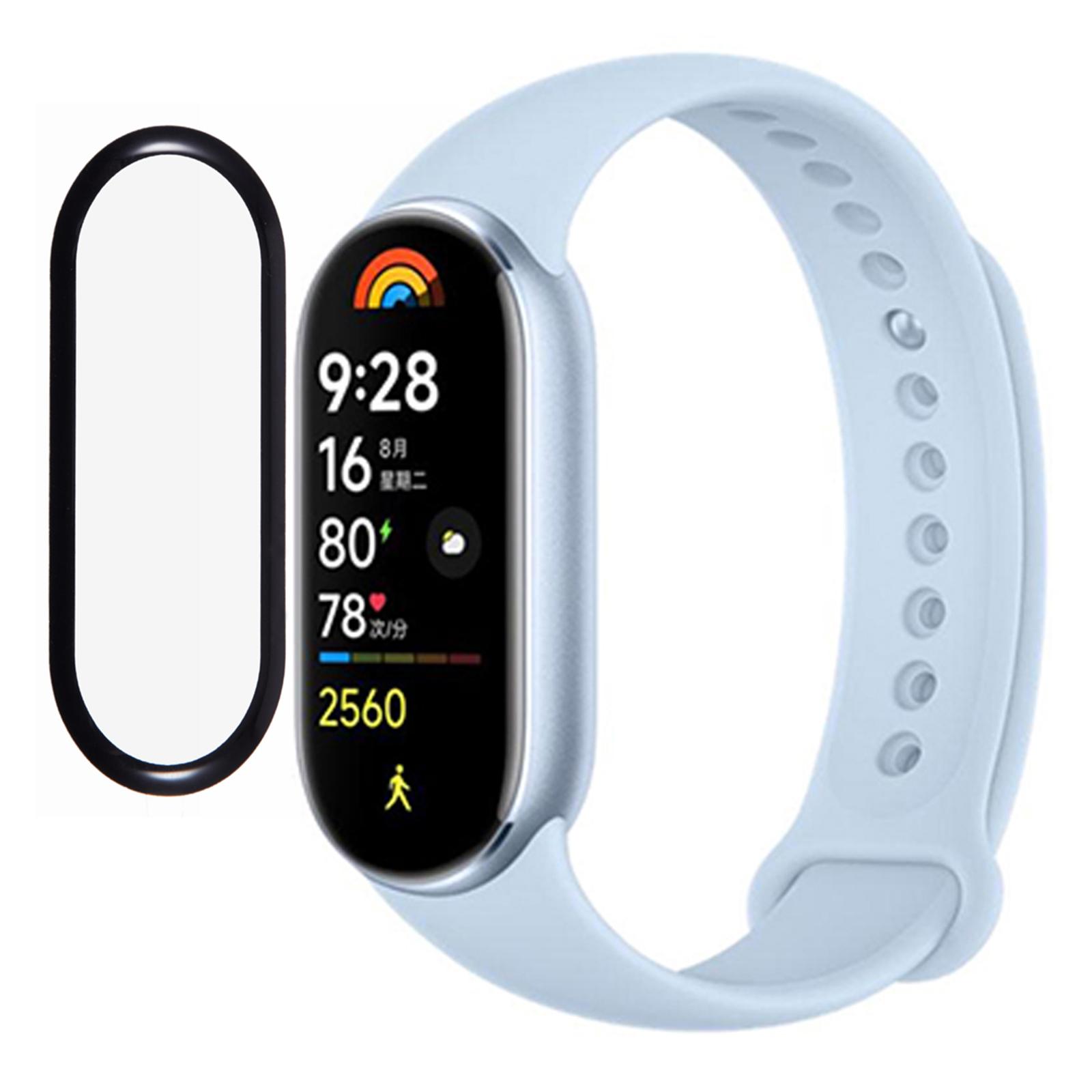 

For Xiaomi Smart Band 9 Screen Protector Black Edges Soft PMMA Watch Screen Film A