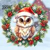 Decorative Party Supplies Christmas Owl Wreath Static Window Cling Winter Holiday Glass Sticker Clings No‑Glue Reusable Decal for Home Shop