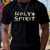 Holy Spirit Graphic Mens Cotton TShirt Breathable Casual Short Sleeve Round Neck Tee