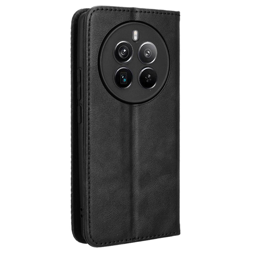 For Realme 12 4G/12+ 5G/Narzo 70 Pro 5G/Narzo 70 5G/P1 5G/13 4G Wallet Case Viewing Stand Leather Retro Texture Phone Cover