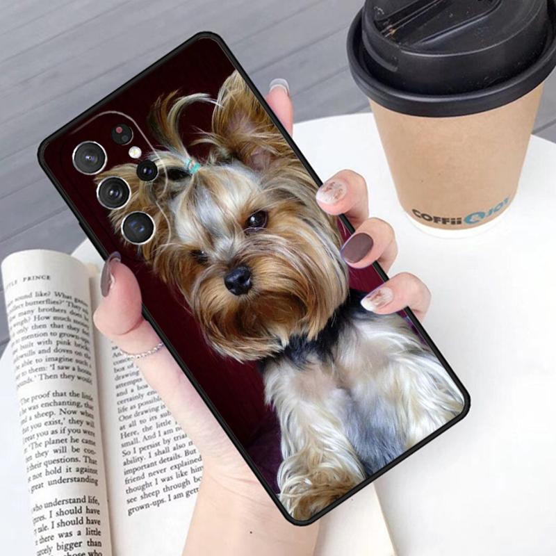 Yorkie Yorkshire Terrier Hund Welpe Handyhülle Cover Für Samsung Galaxy S24 S25 Ultra S21 S22 S10E Note 10 Plus Note 20 FE S23