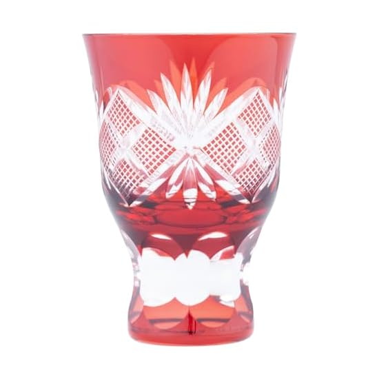 [Authentic] Tajima Glass "Edo Kiriko" Sake Cup, Ochoko, Guinomi, Diameter approx. 6 x Height 8.5cm, 