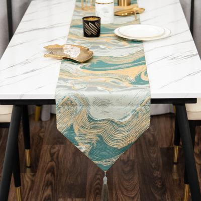 New Chinese-style Tablecloth Vintage Table Runner Tassel Decoration Luxury Home Table Cloth TV Cabinet Doilies Table Decoration