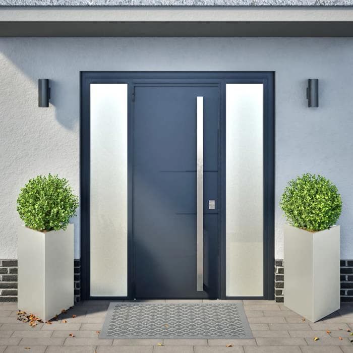 VidaXL Jardinières 2 pcs triangulaire 50x43x75 cm acier inoxydable 851180