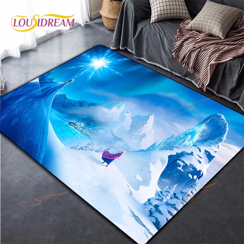 Frozen Carpet Anime Rug Kids Carpets Living Room Tea Table Mats Bedroom Rug Washable Floor Mats Household Area Mat Cute Rug