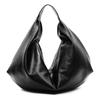 Vintage große Kapazität Umhängetasche weiches Leder Damen einfarbig Crossbody Tote Bag