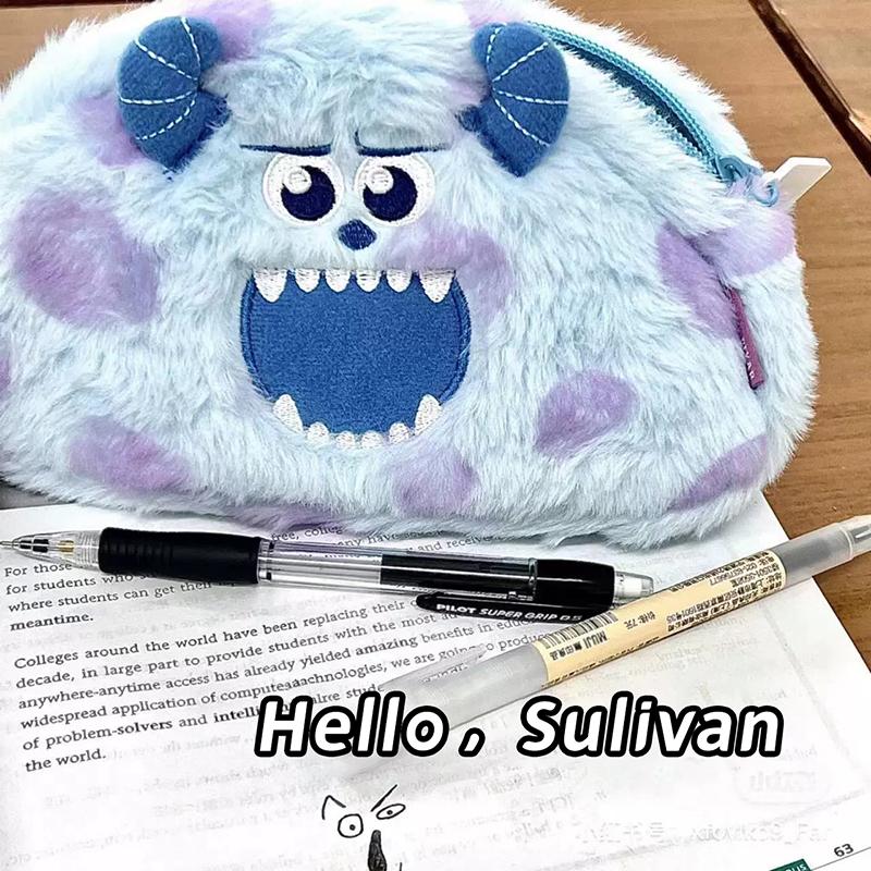 Cartoon Niedliches Monster Sullivan Plüsch Aufbewahrungstasche Große Kapazität Federmäppchen Schüler Schreibwaren Kreatives Monster Puppe Stifteetui