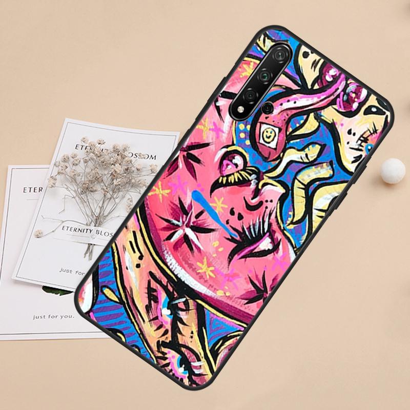 Indie Kids Aesthetic Hippie Acid Trip For Huawei Nova 10 9 SE 3i 7i 8i 11i 12i Y60 Y61 Y70 Y72 Y73 Y90 Y91 P20 P40 P30 Lite Case
