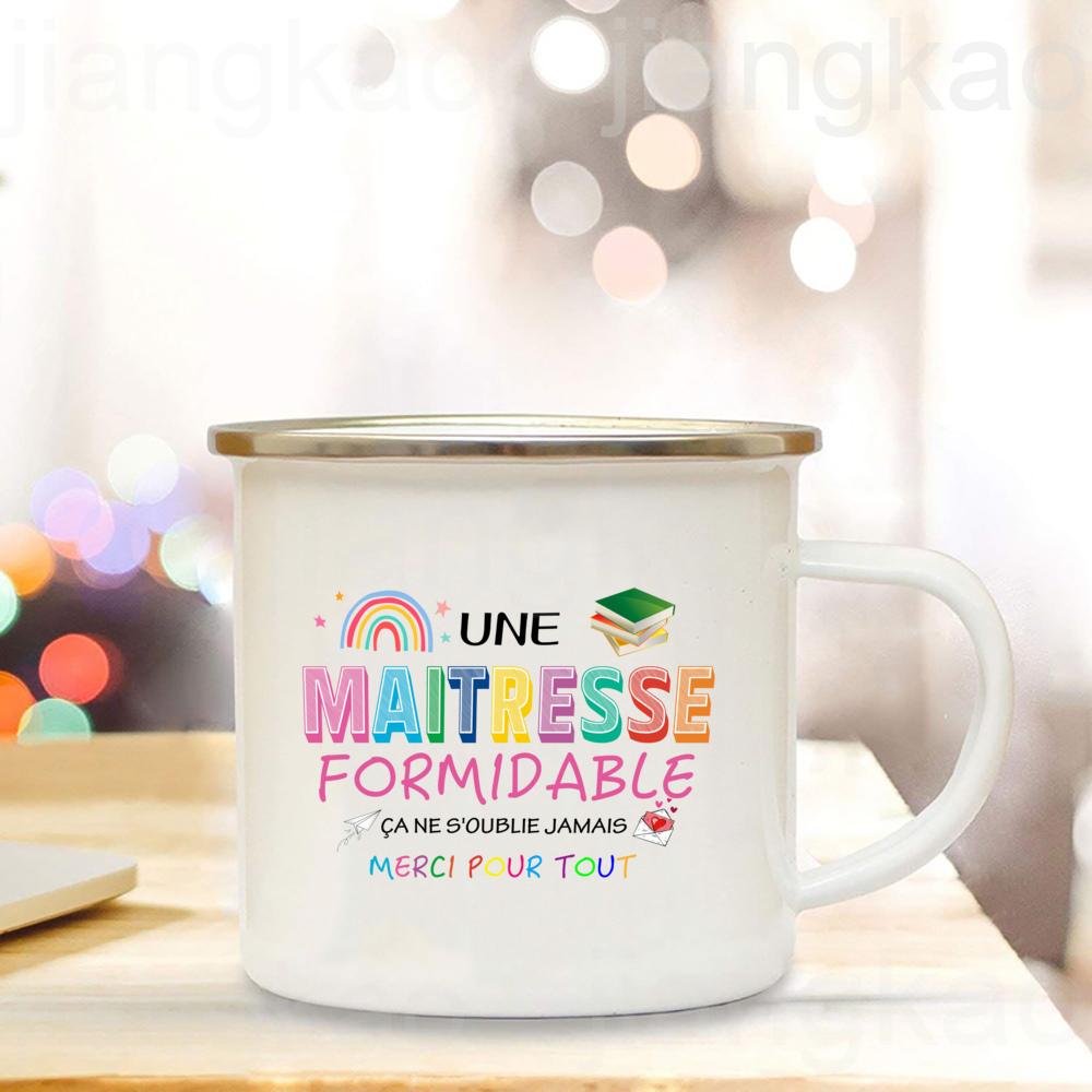 Thank You Teacher for This Wonderful Year Spent with You Print Mug Coffee Cup Drinks Camping Mugs Teacher's Day Gift for Teacher