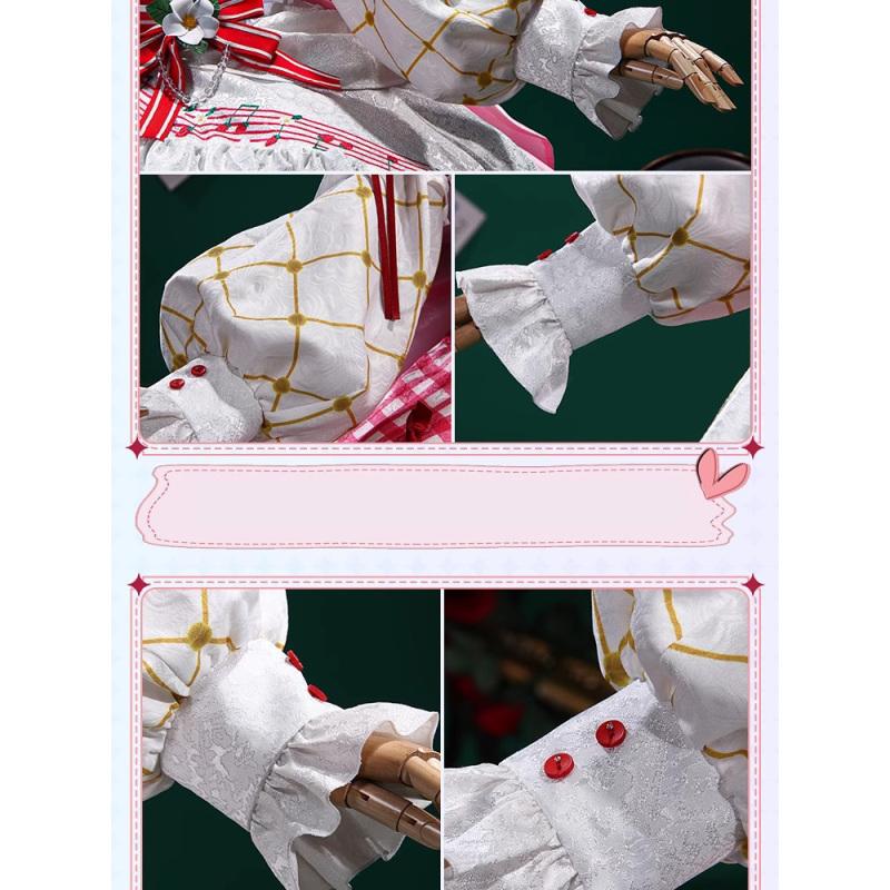 2023 Miku 15th Anniversary Cosplay Costume Pink Cute Lolita Princess Dress Suit Vocaloid Miku Uniform Christmas Carnival Clothes
