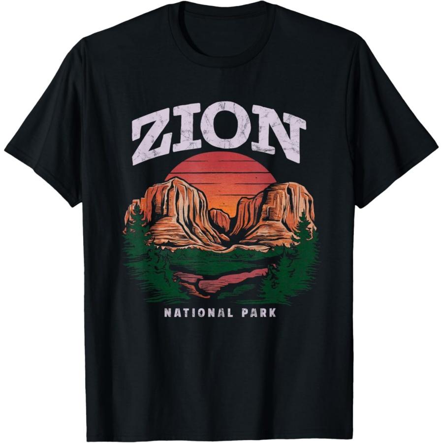 

Zion National Park Vintage Hiking Camping Vintage T-Shirt XXXXXL чорний