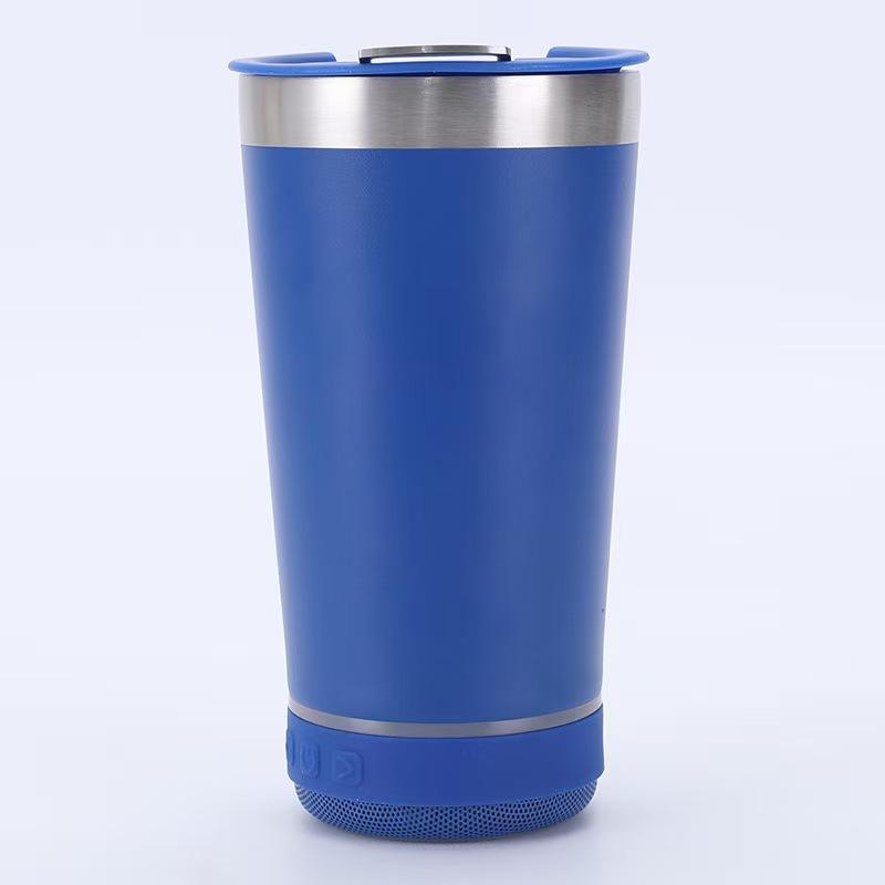 16oz Smart Bluetooth Speaker Car Portable Car Cup Creative Bottle Opener Stainless Steel Thermos Cup