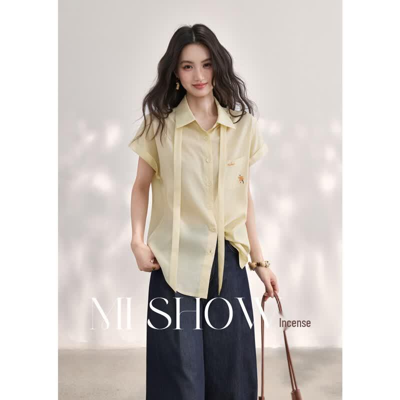 Women s Tie-Up Tencel Blend Shirt