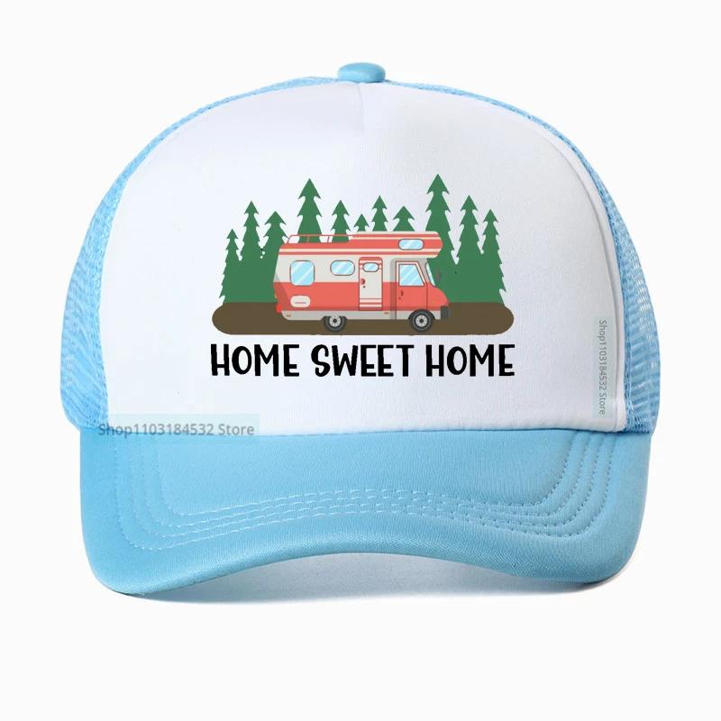 

Motorhome RV Camping Camper Home Sweet Baseball Cap Outdoor Travel Adventure Dad hat Summer Unisex Mesh Visor Outdoor Sun Hats Adjustable