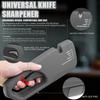 2 in 1 Handheld Knife Sharpener Kitchen Chef Knife Scissor Quick Sharpening Tool with Anti Slip Base Manual Sharpening Stone