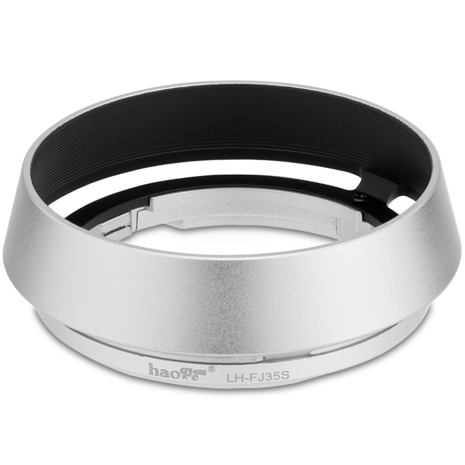 

Haoge Bayonet Round Metal Lens Hood for Fujifilm Fuji Fujinon XF 35mm R XF 23mm f2 R WR Lens on Replace Silver LH-FJ35S f/2 WR, X-Pro2 X-T2 X-T20