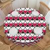 Round Heart Tablecloth 60 Inches Kitchen Dinning Table Cloth Spillproof Table Cover