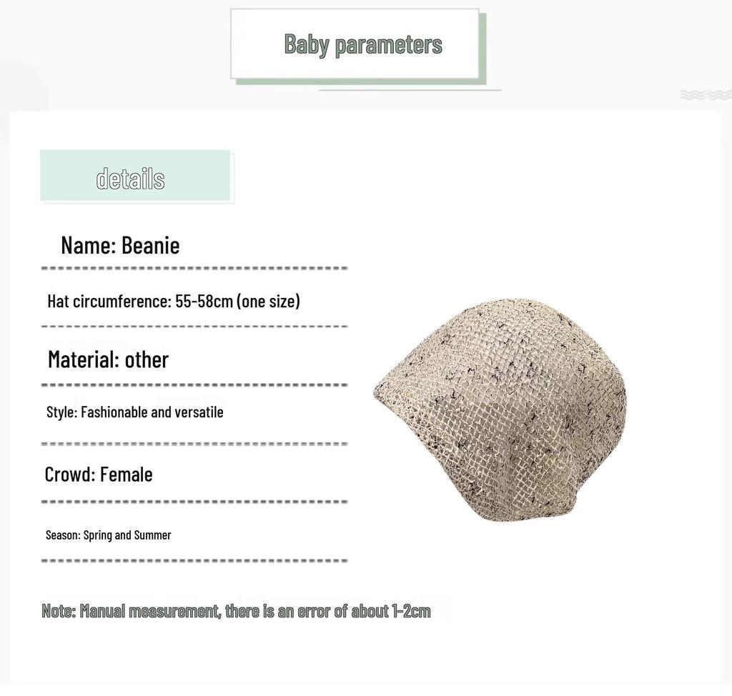 Women's Korean Style Breathable Mesh Turban - Lightweight Summer Pullover Hat