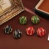 Elegant Enamel Drip Oil Stud Earrings: S925 Silver Needle, Gold-Plated Copper, Autumn/Winter Color Block Design for Women