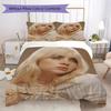Biancheria da letto personalizzata Billie Eilish, Set copripiumino Copripiumino Federa Regalo di compleanno per la casa(1 * copripiumino + 2 * federa, senza nucleo)_xia