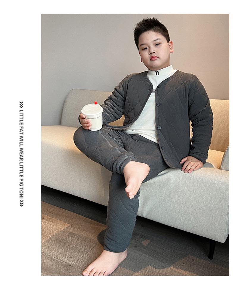 Silk Cotton Homewear for Kids: Warm Pants & Clothes for Boys and Girls - Perfect for Autumn/Winter.