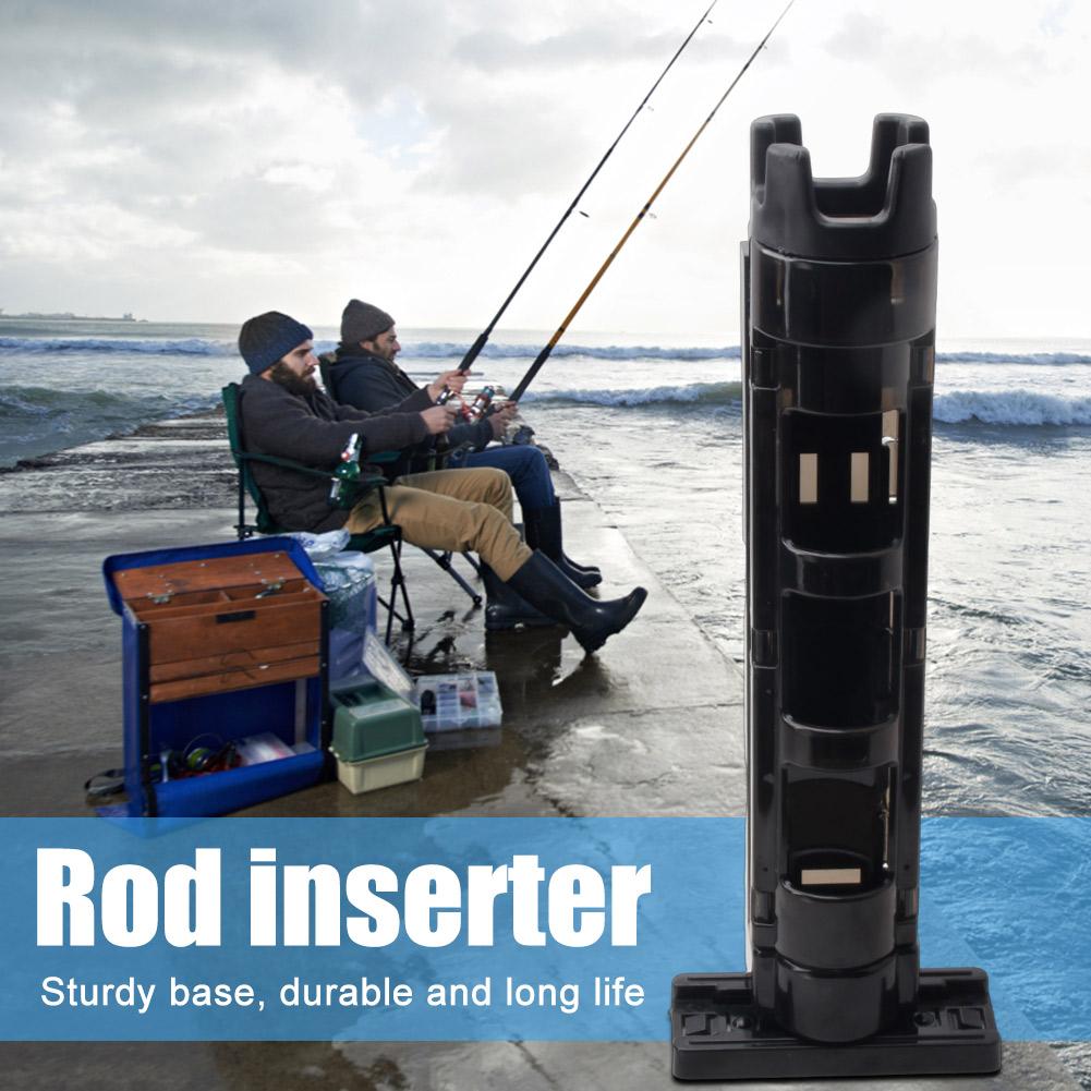Plastic Fishing Rod Stand Detachable Fishing Box Rod Display Bracket Adjustable Portable Snap Design Outdoor Accessories