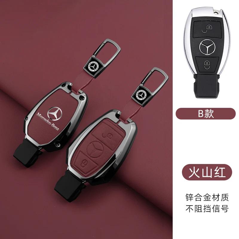 ZJH5   Car Key Cover For Mercedes Benz A B C E Class GLS GLA GLK GLC CLS CLA AMG W204 W205 W212 Bag Car Key Holder Remote Protector