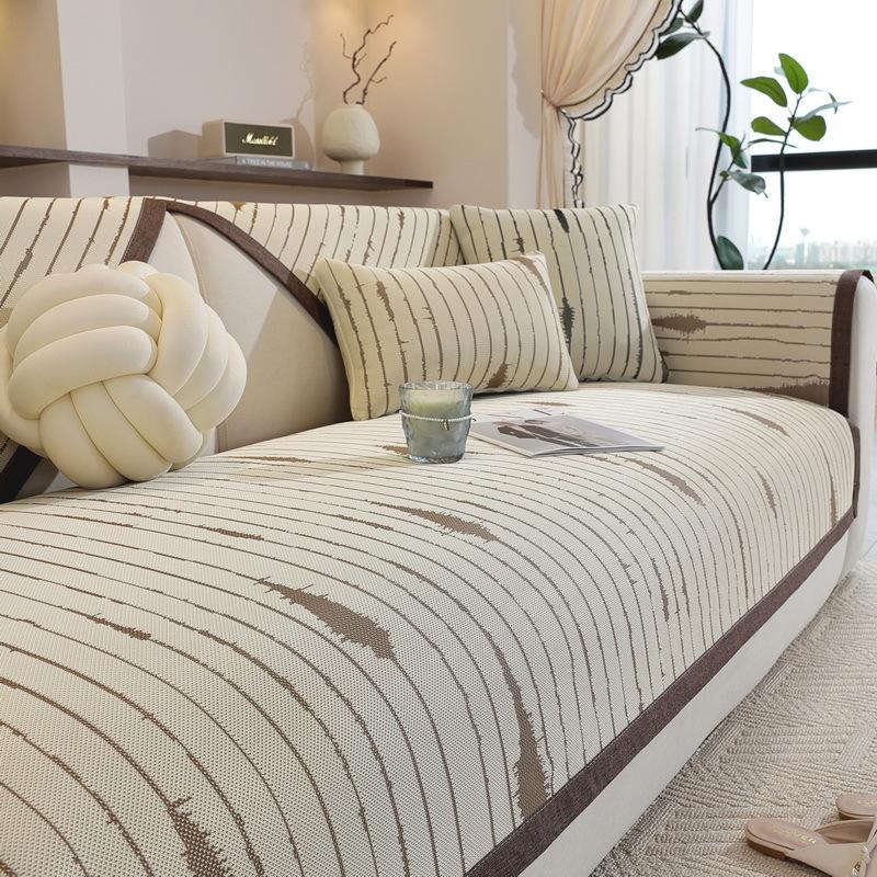 Eis-Seide Sofa-Kissen Sommer Neu Sofa-Armlehnen-Rückenlehnen-Abdeckung Handtuch Rutschfeste Atmungsaktive Sofa-Matte Sitzkissen