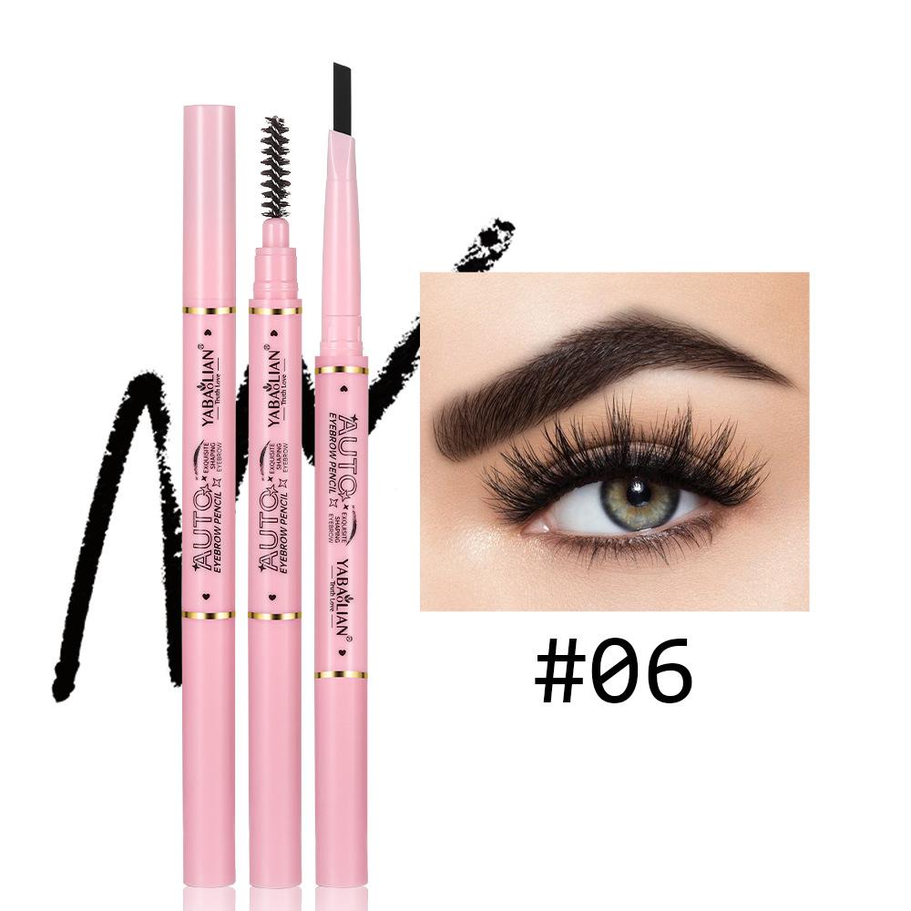 

Карандаш для бровей 5 цветов, двухсторонний, автоматический, вращающийся, водостойкий, натуральный макияж, стойкий карандаш для бровей с кисточками для бровей