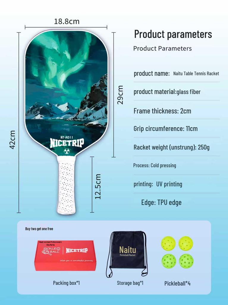 Professionelles Fiberglas-Pickleball-Schlägerset für Kinder und Erwachsene