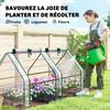 Mini Garden Greenhouse, Pointed Roof, UV-Resistant Steel, Windows, 180 x 90 x 90 cm, Transparent