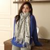 Houndstooth Scarf Women's Autumn and Winter High End Wool Cashmere Scarf Versatile Cotton Printed Scarf