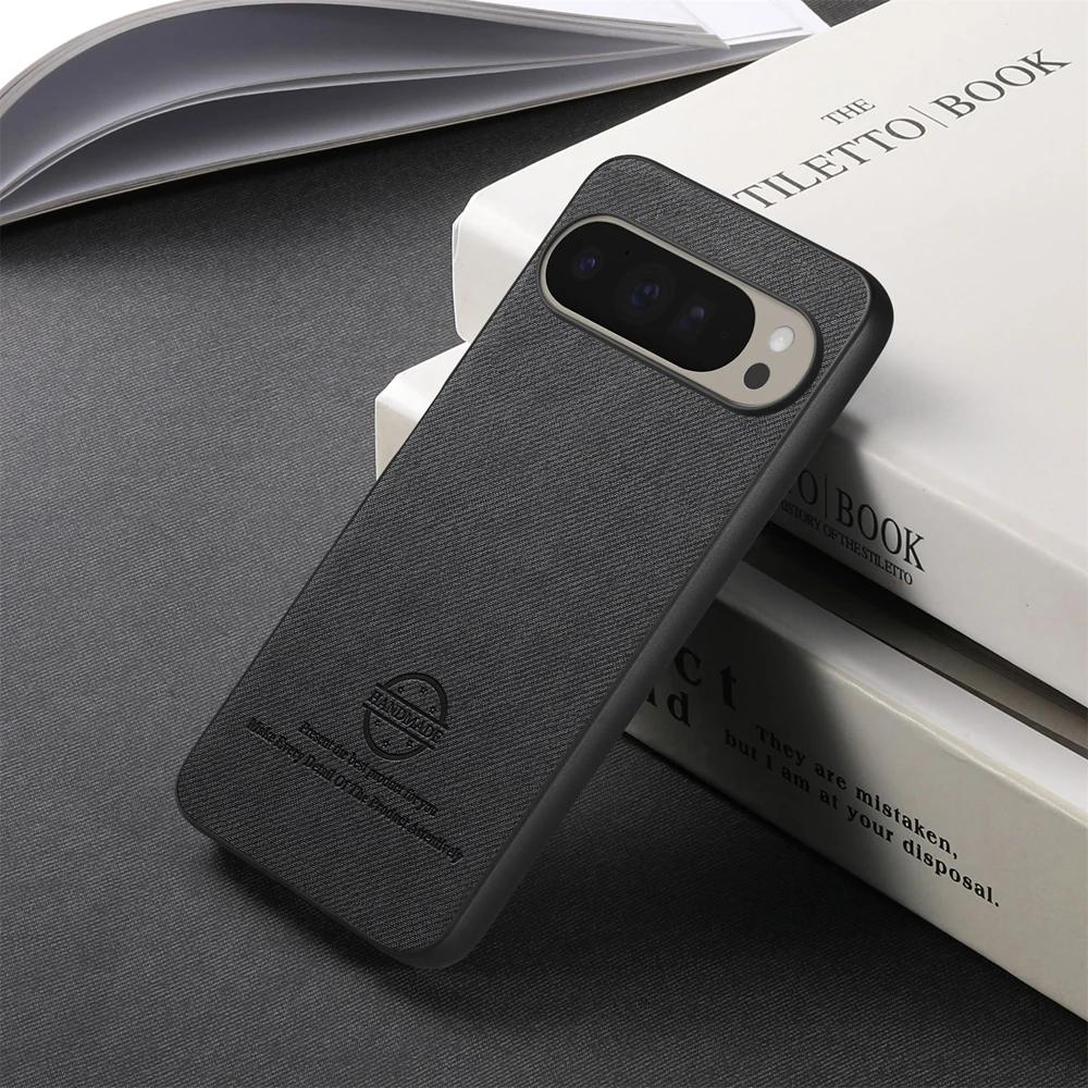 PU Leather Matte Case for Google Pixel 10Pro XL 9 Pro XL 9A Shockproof Soft TPU Frame Fabric Back Cover for Pixel 10 Pro XL