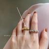 Smiley Adjustable Open Ring for Women - Trendy Niche Design, Perfect for Index Finger.
