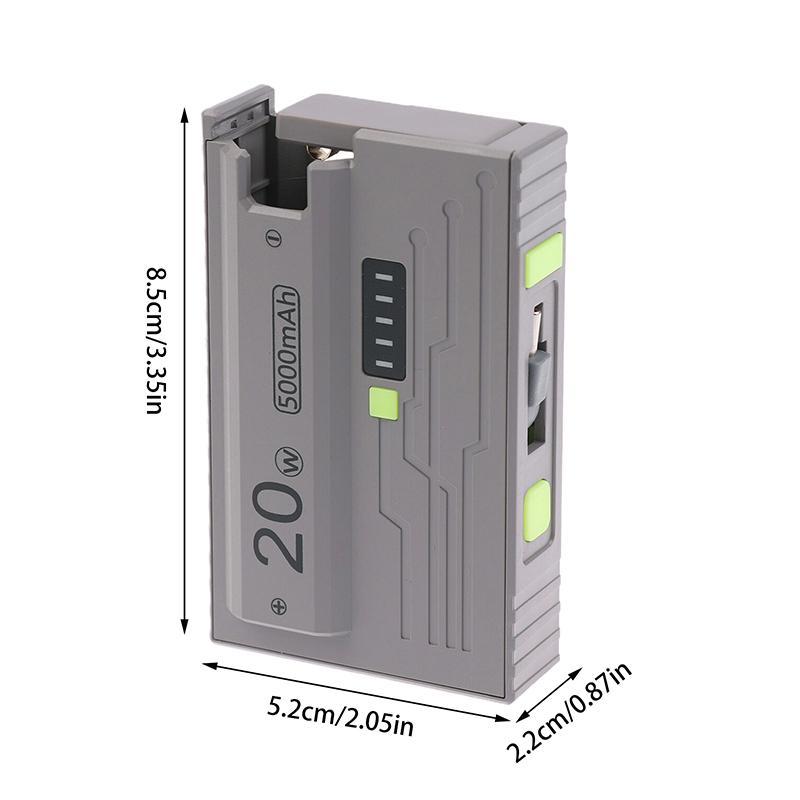 21700 Akku-Ladegerät-Gehäuse DIY Powerbank-Box 20W Typ-C Schnellladung Handy Universelles Kit - Ohne Akkus