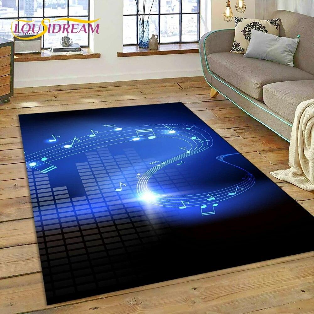 3D Piano Art Creative Musical Note Carpet Rug for Home Living Room Bedroom Sofa Doormat Decor,Child Area Rug Non-slip Floor Mat