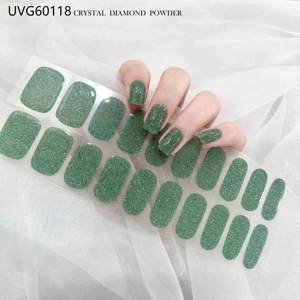 Transparent Nude UV Gel Nail Art Stickers: Semi-Cured, Semi-Baked Manicure Sheets