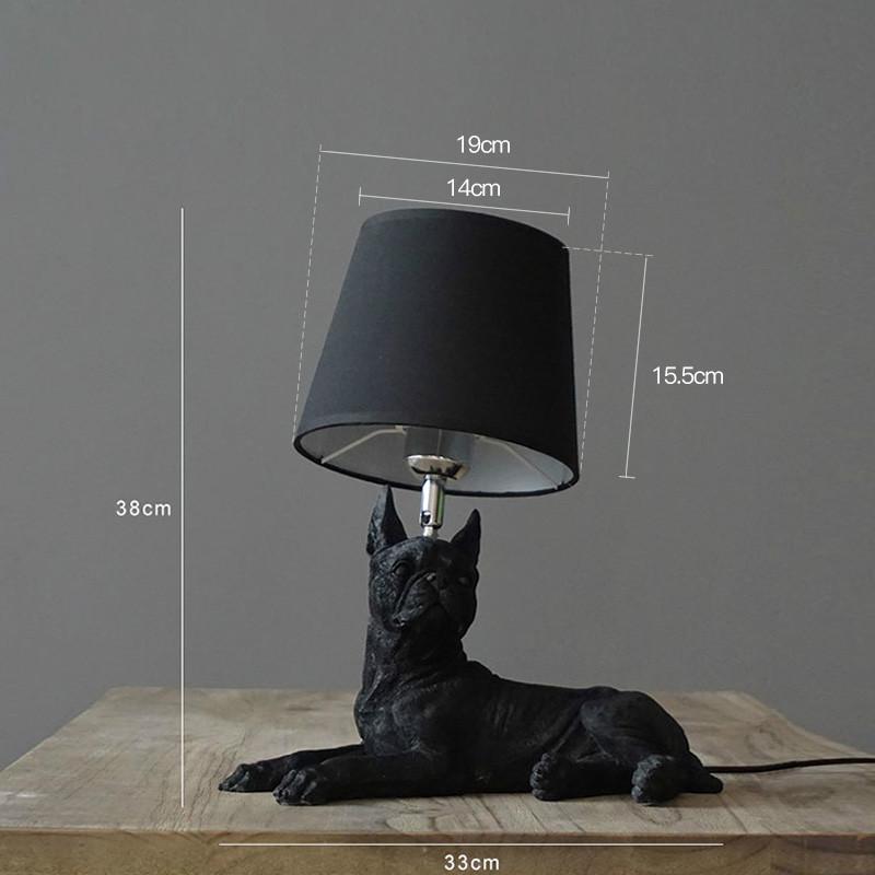 Creative Animals LED Table Light Bedroom Bedside Lamp Living Room Resin Dogs Table Lamps Abajur Para Home Deco Lighting Fixtures